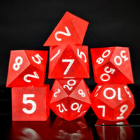 Thumbnail for 7pcs Dice Sharp Frosted Red
