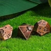 Thumbnail for Lotus Flower in Copper Metal - 7pcs RPG Dice Set