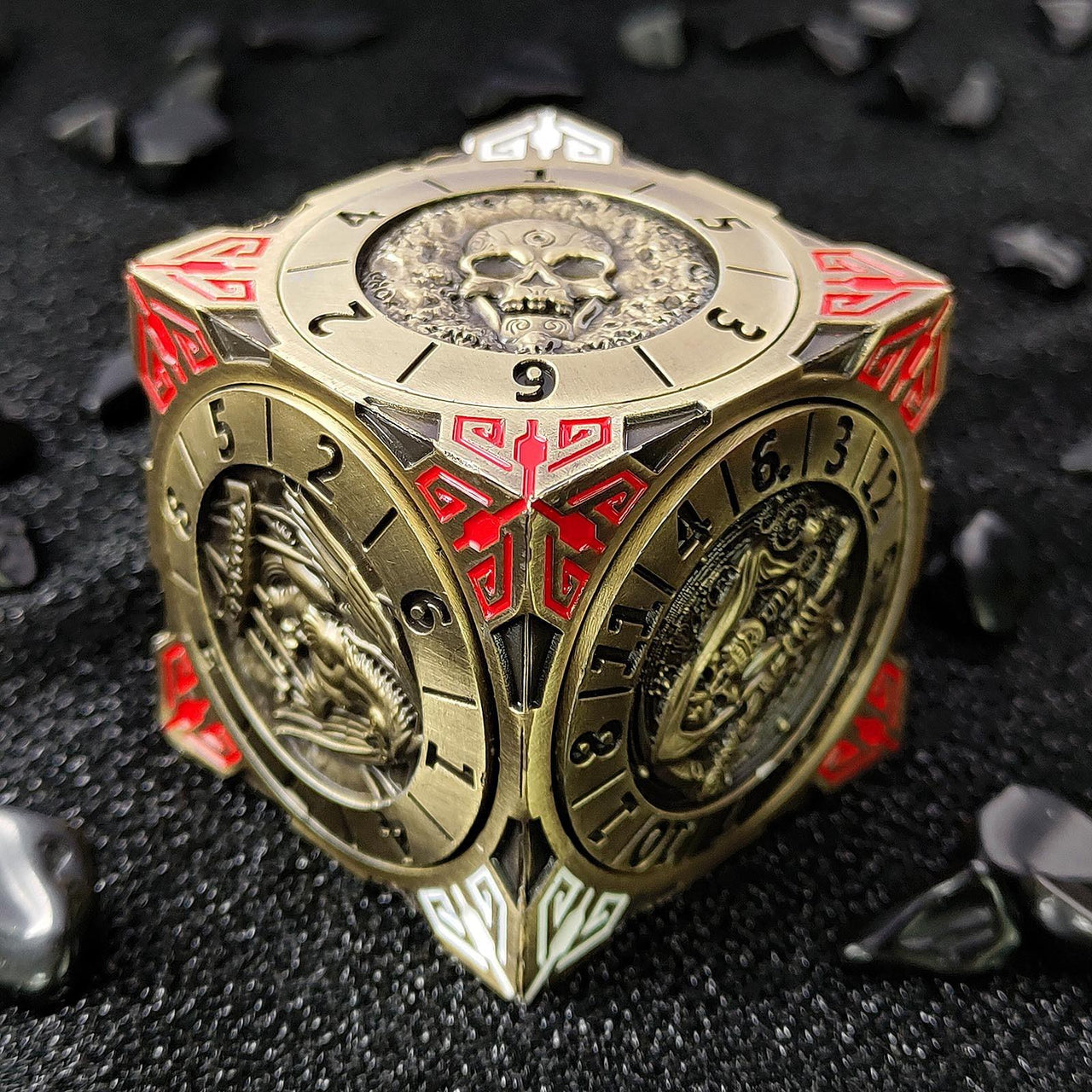 Dice Metal Spinner Cube Bronze
