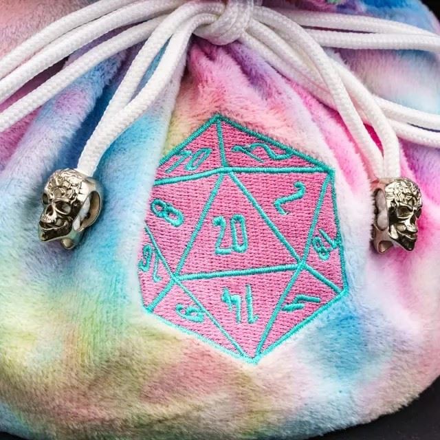 Rainbow Bag with Compartments - Soft Dice Storage