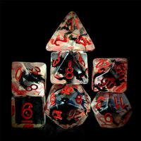 Thumbnail for Bats in Clear Resin - 7pcs RPG Full Dice Set