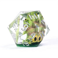 Thumbnail for Beholder in Clear & Blue Sharp Resin - D20 RPG Dice