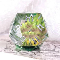 Thumbnail for Beholder in Clear & Blue Sharp Resin - D20 RPG Dice