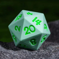 Thumbnail for Green on Solid Green Silicone - 7pcs RPG Full Dice Set