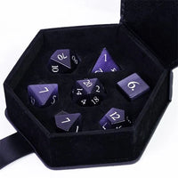 Thumbnail for Navy Cat Eye Gemstone - 7pcs RPG Dice Set