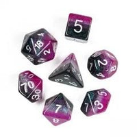 Thumbnail for 7pcs Dice Resin Layer Silver Font A Sexual Blue Purple