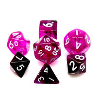 Thumbnail for 7pcs Dice Acrylic Mini White Font Black Purple