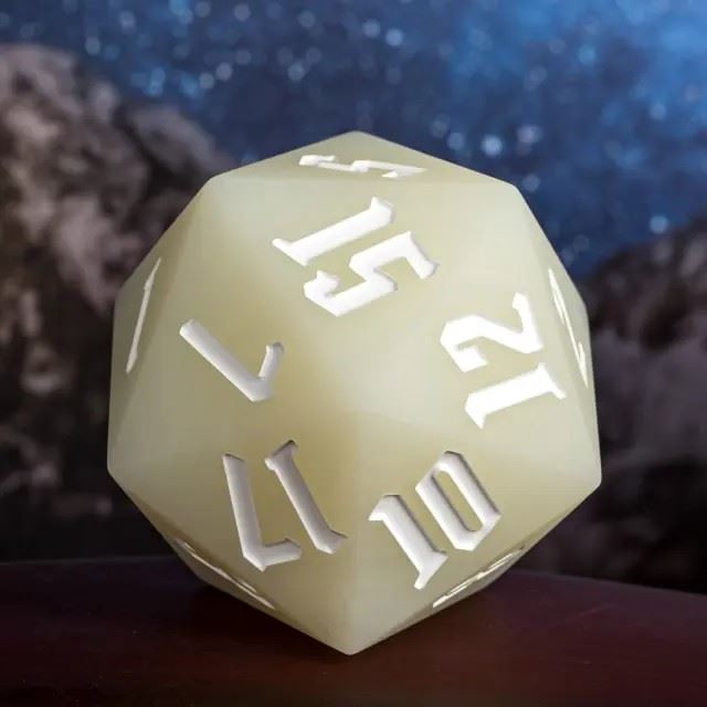 White on Solid White Silicone - D20 RPG Dice