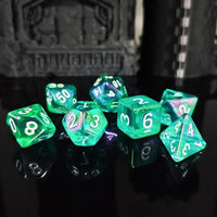 Thumbnail for 7pcs Dice Acrylic Metallic Clear Green