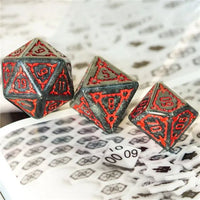 Thumbnail for Castle on Grey Resin - 7pcs RPG Oversized Dice Set