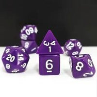 Thumbnail for 7pcs Dice Acrylic Blend White Font Solid Purple