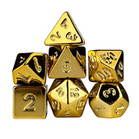 Thumbnail for Yellow Metallic Acrylic - 7pcs RPG Dice Set