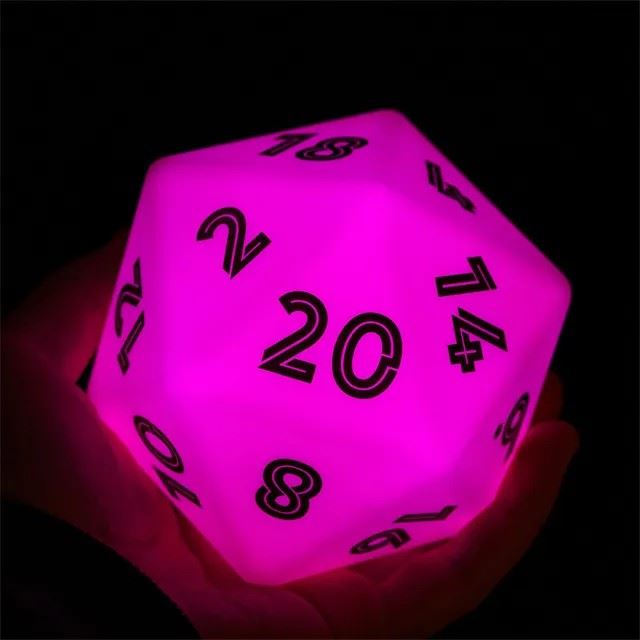 White LED - D20 RPG Dice