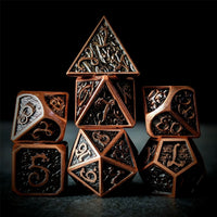 Thumbnail for Copper Metal with Dragon Font - 7pcs RPG Dice Set