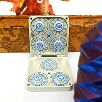 Thumbnail for Dice Metal Spinner Folding Blue Font Light Silver Blue