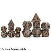 Thumbnail for 7pcs RPG Dice Set - Miniature Copper Metal