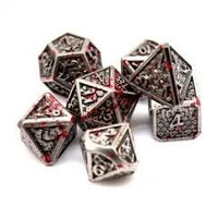 Thumbnail for Monster in Silver Metal - 7pcs RPG Dice Set