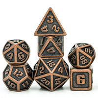 Thumbnail for 7pcs RPG Dice Set - Miniature Copper Metal