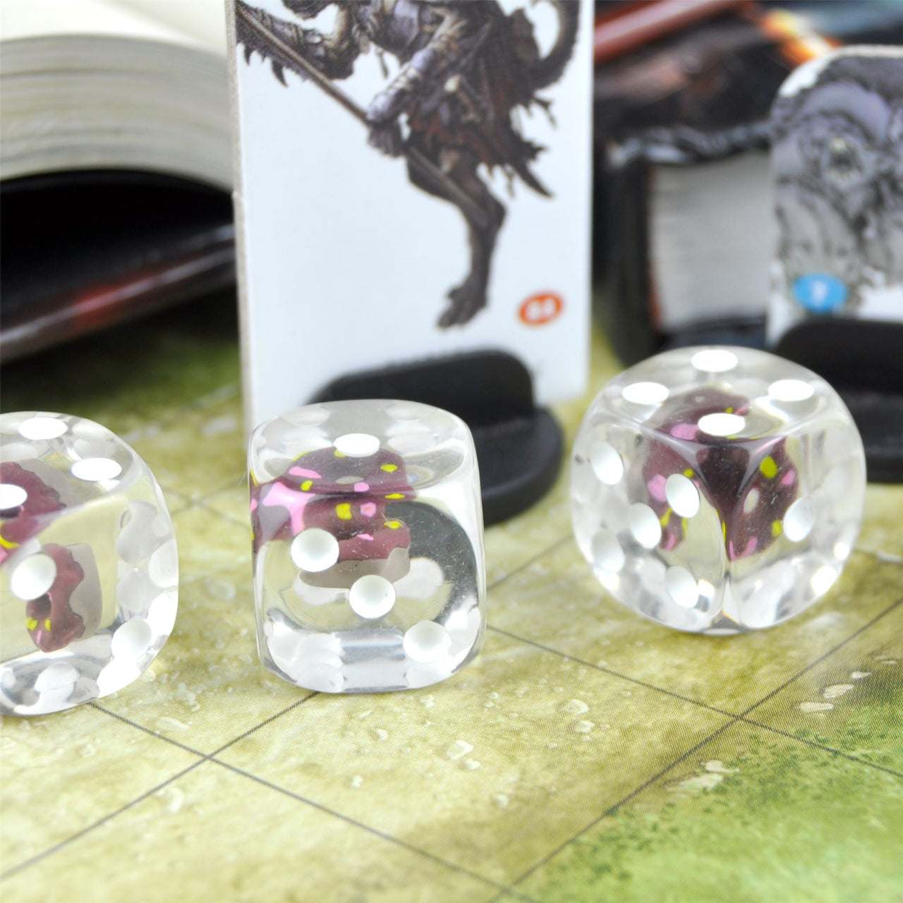 Brown Donut in Clear Resin - 6pcs D6 RPG Dice Set