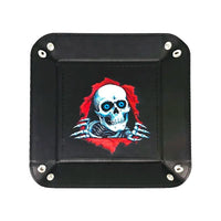 Thumbnail for Skeleton on Black PU Leather - Square Hard Dice Tray