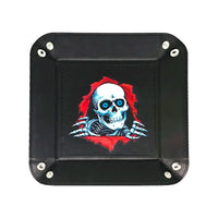 Thumbnail for Skeleton on Black PU Leather - Square Hard Dice Tray
