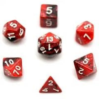 Thumbnail for 7pcs Dice Acrylic Blend White Font Black Red