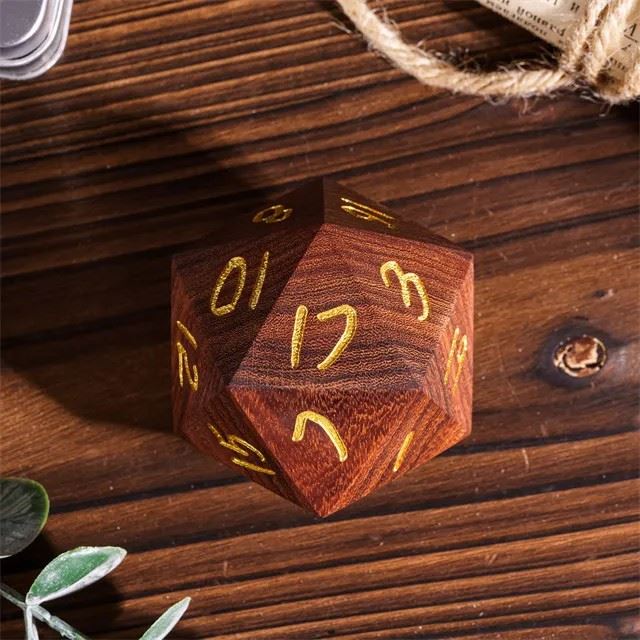 Brown Pau Rosa - D20 RPG Dice