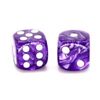 Thumbnail for 16mm Silk & Purple Acrylic  - 6pcs D6 RPG Dice Set