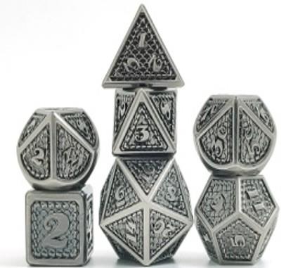 7pcs Dice Metal Stitch Nickel