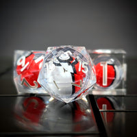 Thumbnail for 7pcs Dice Sharp Filled Poke Ball White Font Clear