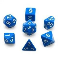 Thumbnail for 7pcs Dice Acrylic Blend White Font Solid Blue