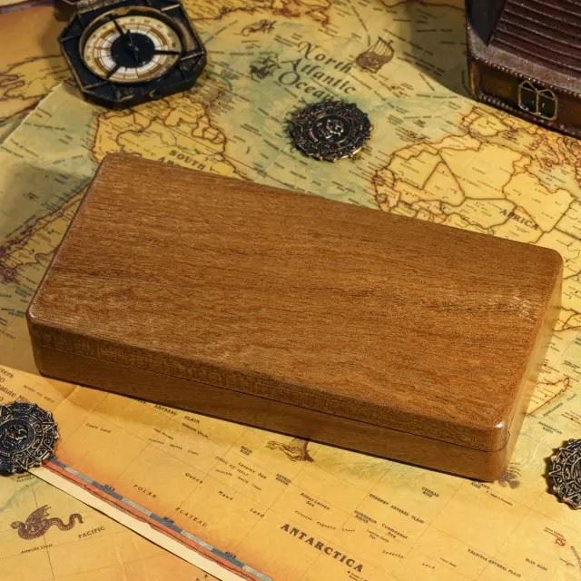 Plain Sapele Wood with 7 Slots -  Magnetic Dice Storage