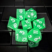 Thumbnail for 7pcs Dice Sharp Frosted Green