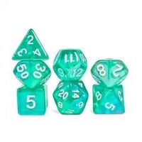 Thumbnail for 7pcs Dice Acrylic Metallic Clear Green