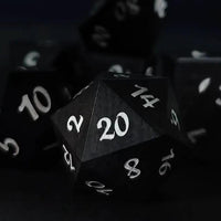 Thumbnail for 7pcs Dice Wooden Rosewood White Font Black