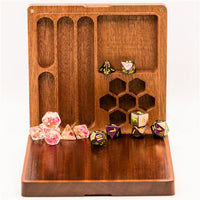 Thumbnail for Dice Storage Wooden Sapele Square Magnetic Brown Plain