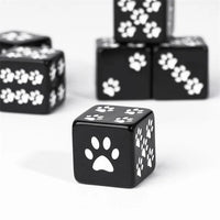 Thumbnail for Paw on Black Resin - 6pcs D6 RPG Dice Set