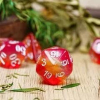 Thumbnail for 7pcs Dice Resin Layer Silver Font Lesbian Red Yellow Pink