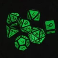 Thumbnail for 7pcs Dice Metal Glow Nickel Font Grey