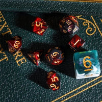 Thumbnail for Blend of Black & Red Acrylic - 7pcs RPG Mini Dice Set