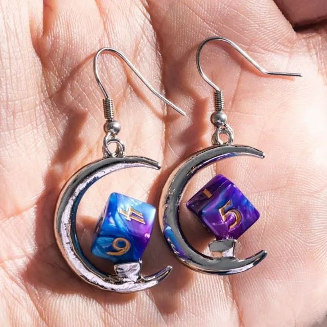 Blue & Purple Mini Acrylic  - D6 Earings