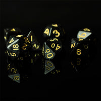 Thumbnail for Glitter in Black Acrylic - 7pcs RPG Mini Dice Set