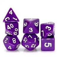 Thumbnail for 7pcs Dice Acrylic Blend White Font Solid Purple