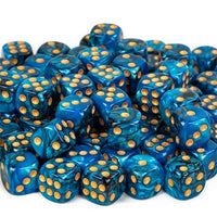 Thumbnail for 16mm Blue & Black Acrylic  - 6pcs D6 RPG Dice Set