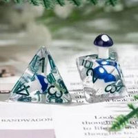 Thumbnail for Purple Mushroom in Clear Resin - 7pcs RPG Full Dice Set