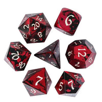 Thumbnail for 7pcs RPG Dice Set - Red & Black Anodized Aluminium