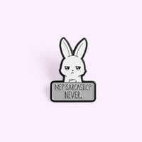 Thumbnail for White MSN Rabbit Pin - Novelty