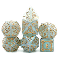 Thumbnail for Castle on Grey Resin - 7pcs RPG Oversized Dice Set