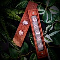 Thumbnail for White Swirl in Clear Resin - 7pcs RPG Full Dice Set