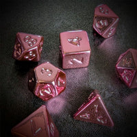 Thumbnail for Pink Metallic Acrylic - 7pcs RPG Dice Set